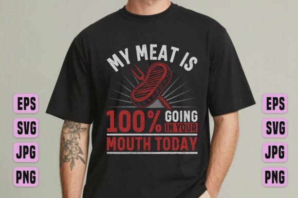 100 Meat Joke SVG Clipart for T-Shirt Designs & Graphics