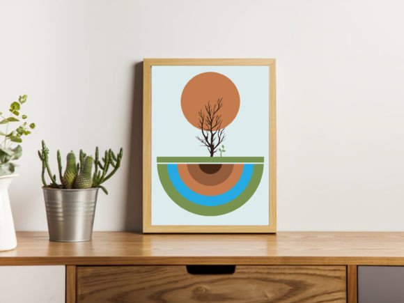 Boho Wall Art-retro Boho Positive Tshirt: Graphics for Creative Brands