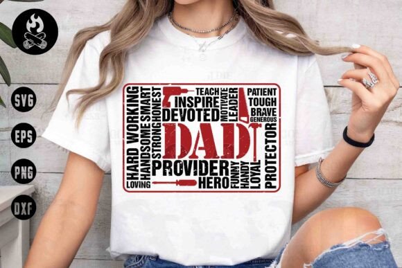 Dad Word Art Tool Theme SVG Bundle: Graphics for T-Shirt Designs