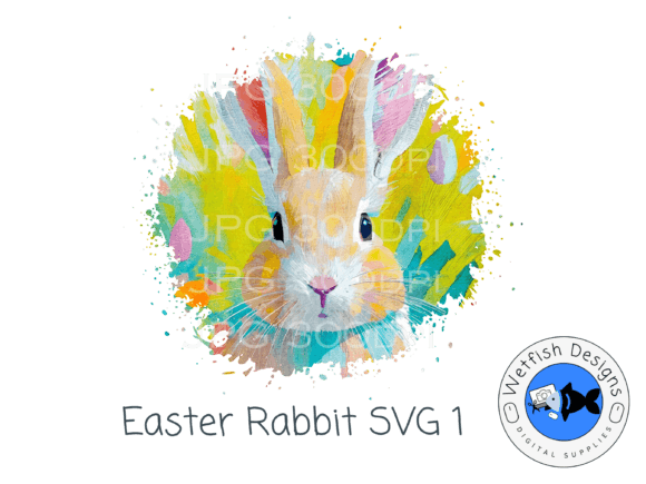 Easter Rabbit Pop Art SVG Cutting File 1