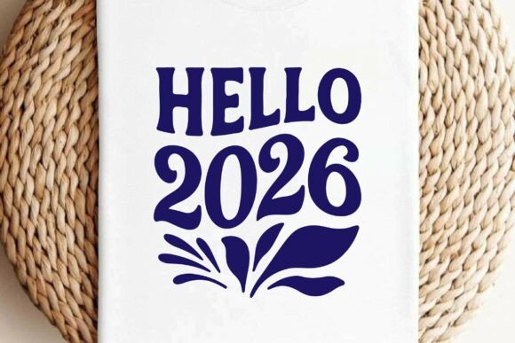 Hello 2026 Retro Clipart: Graphics for T-Shirt Designs