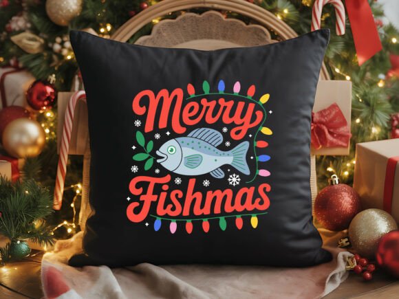 Merry Fishmas Christmas Art: Graphics & T-Shirt Designs