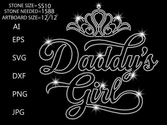 Rhinestone Daddy’s Girl Crown Art: Graphics & T-Shirt Designs