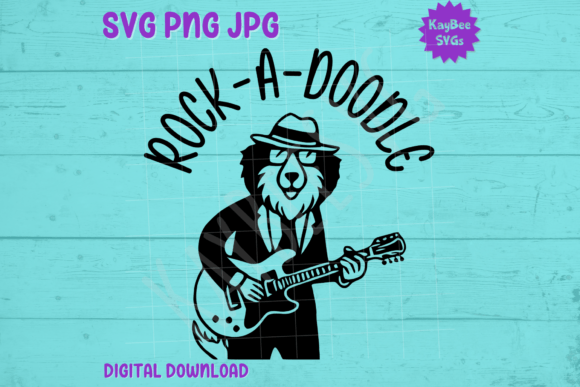 Rock-a-Doodle Sheepadoodle Dog SVG PNG: Graphics for T-Shirt Designs