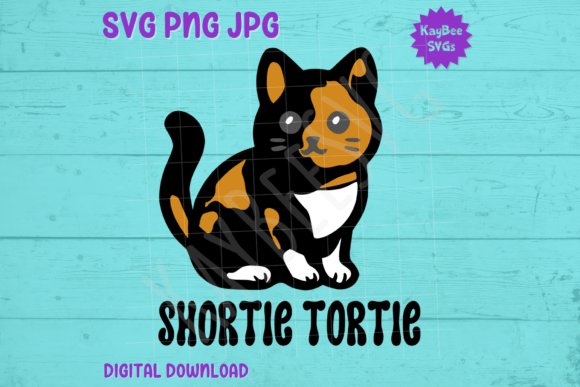 Shortie Tortie Tortoise Shell Cat SVG: Graphics for T-Shirt Designs