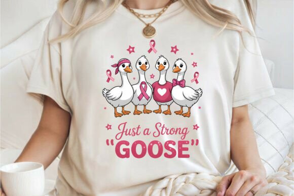 Silly Goose Crew Pink October Clipart: Graphics for T-Shirt Designs