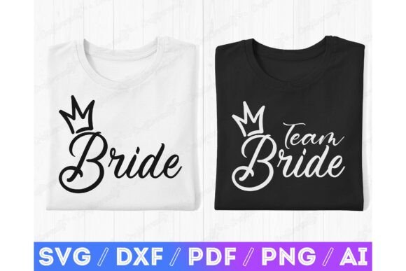 Team Bride Wedding Clipart T-Shirt SVG