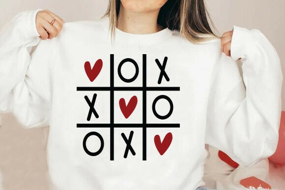 XOXO Valentine PNG: Hearts Clipart for Graphics & T-Shirt Designs